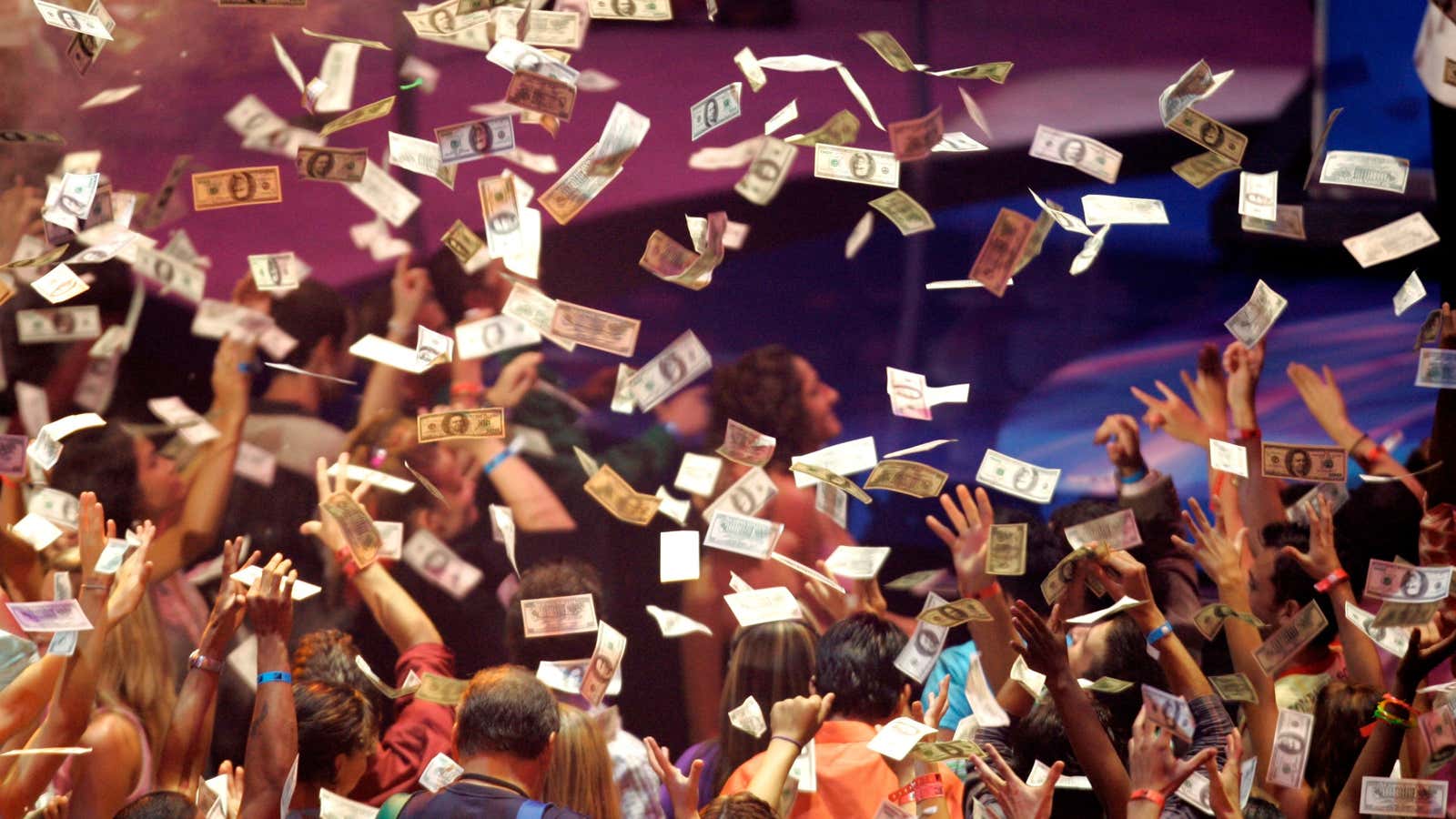 At a Kanye West concert, the cash flow is positive.