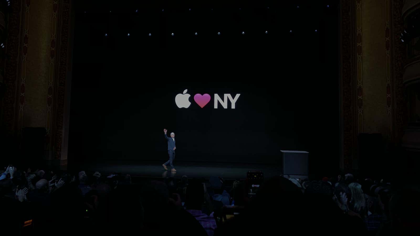 Tim Cook takes the stage.
