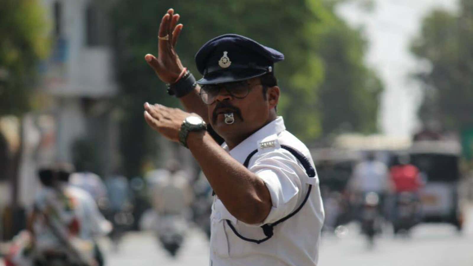 The dancing traffic cop.