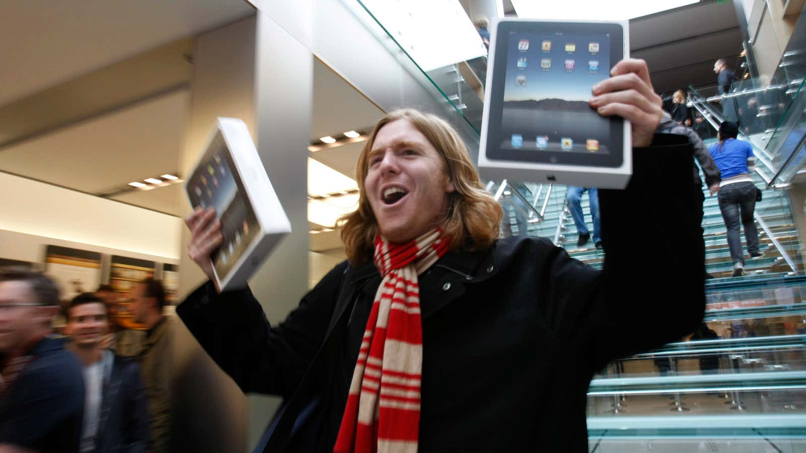 One of the first iPad buyers in San Francisco.