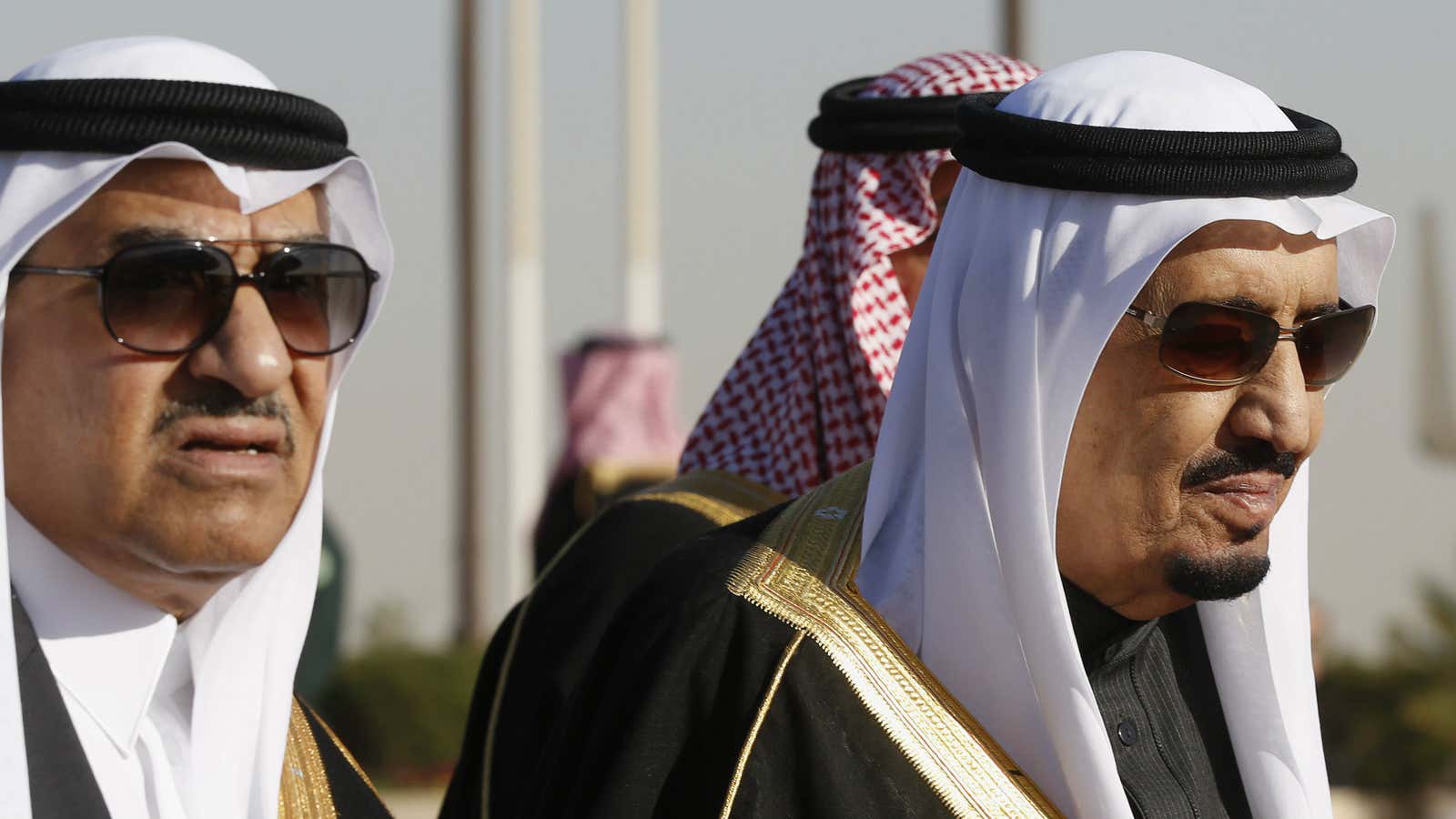 New heir Nayef, left, with King Salman. (Reuters/Jim Bourg)