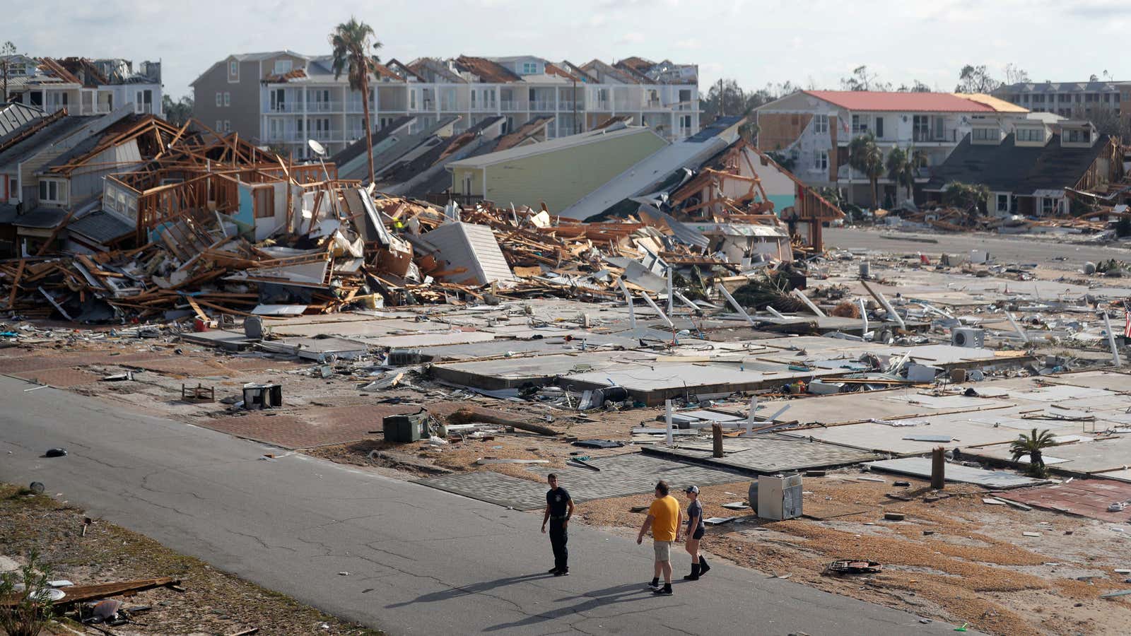 Rescuers perform a search in the aftermath of Hurricane Michael in Mexico Beach, Fla.