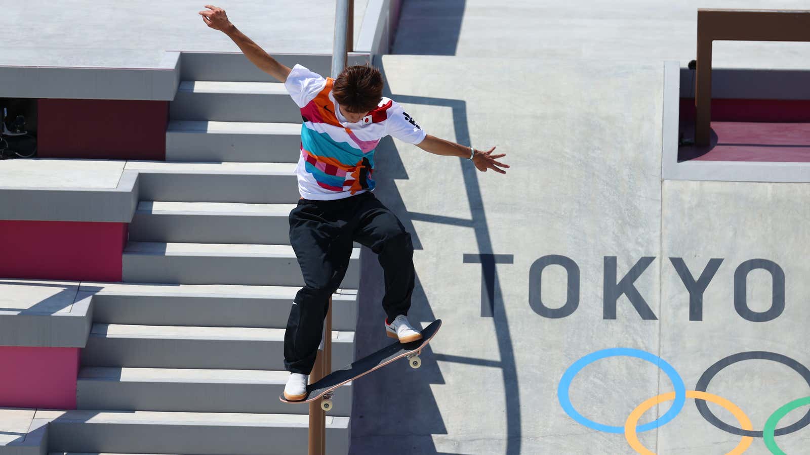 Yuto Horigome of Japan, the world’s first Olympic gold medalist in skateboarding.