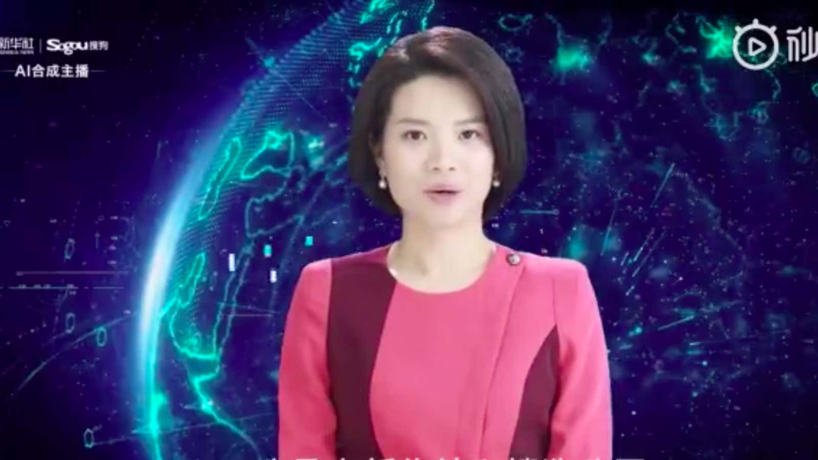 Chinese state media’s latest innovation is an AI female news anchor