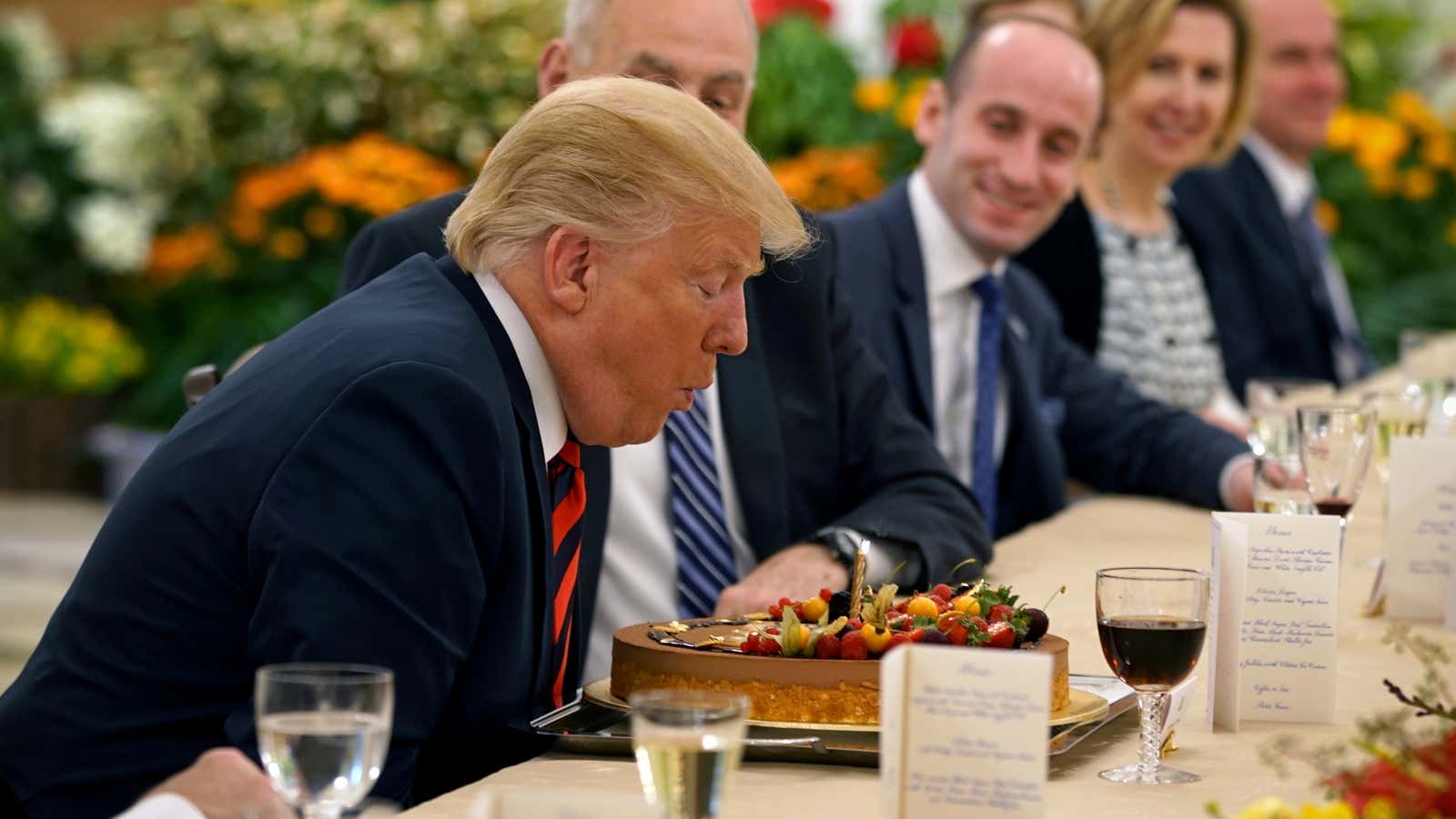 An American president with an eye on food.