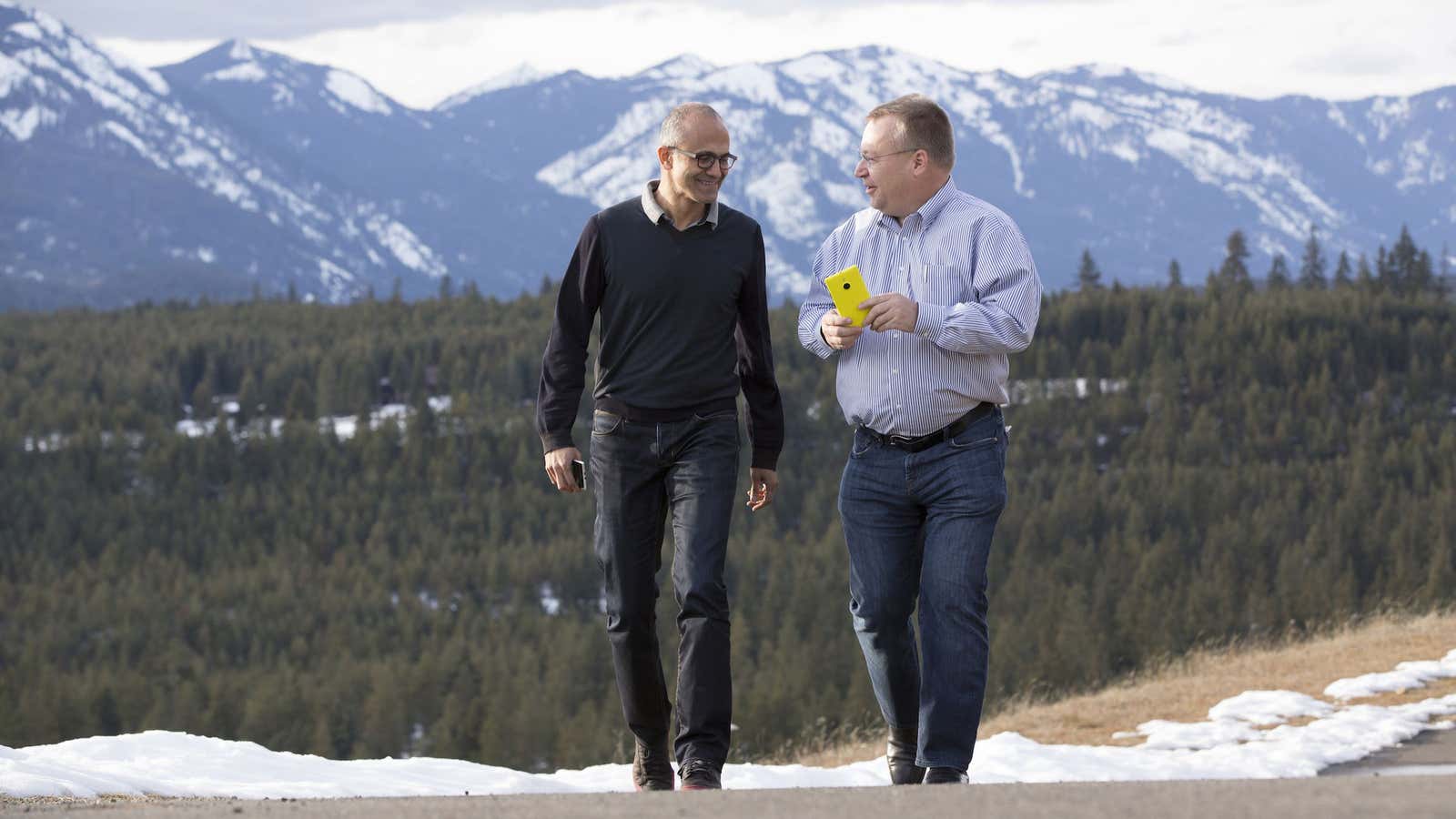 Nadella and Elop had an uphill climb.
