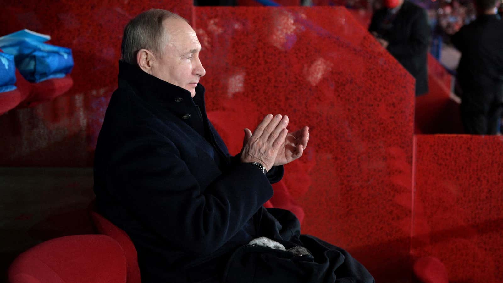 FILE PHOTO: Russian President Vladimir Putin applauds during a ceremony opening the 2022 Beijing Olympic Winter Games in Beijing, China February 4, 2022.