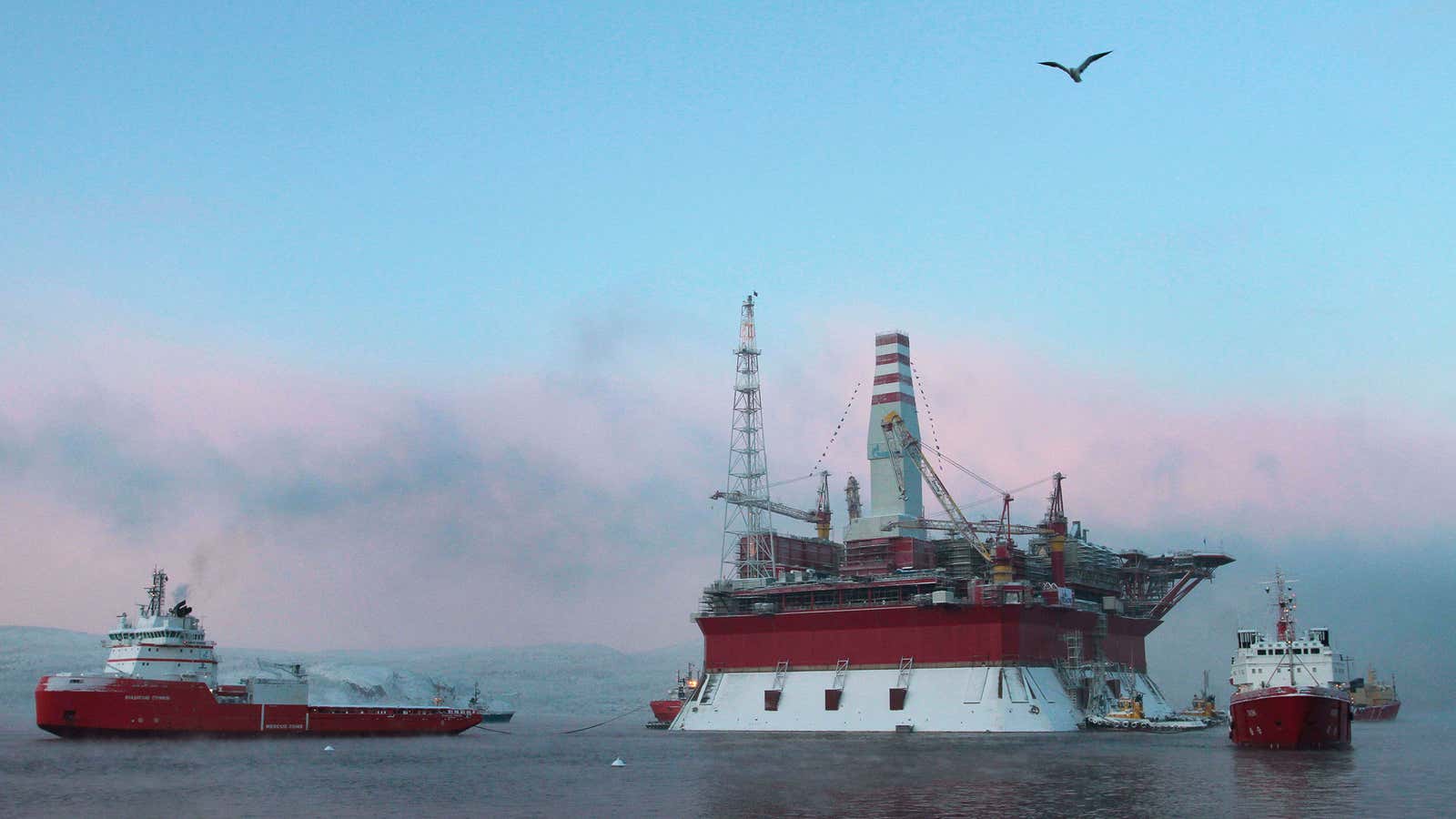 An Arctic oil platform north of Moscow