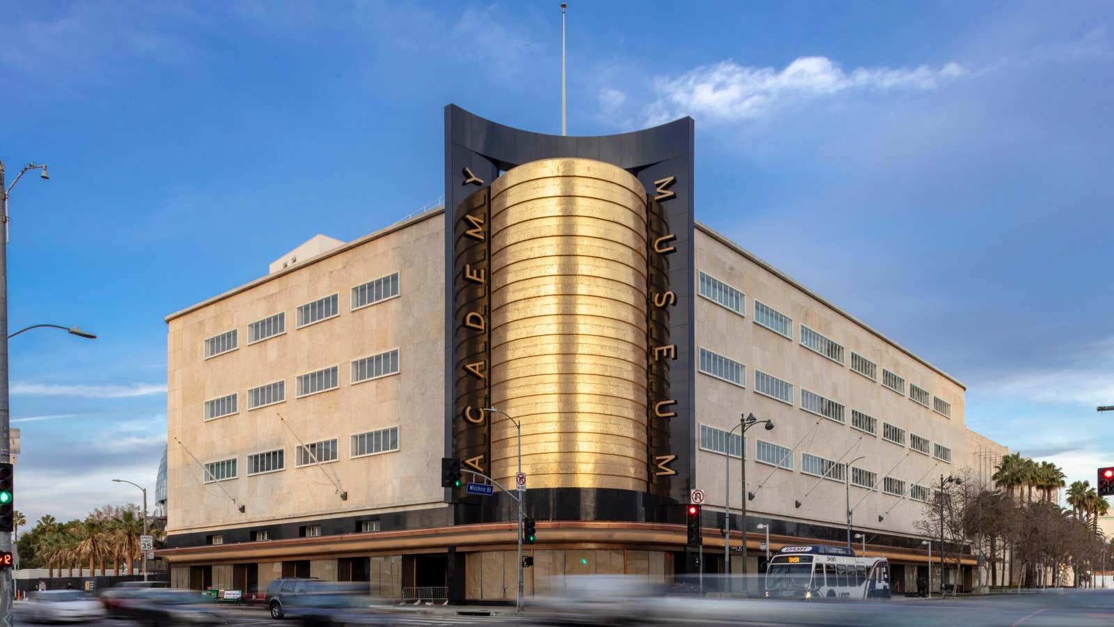 The Saban Building of the Academy Museum of Motion Pictures in Los Angeles, CA.