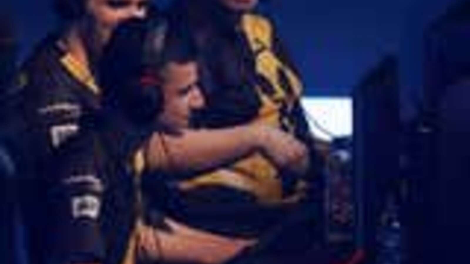 Dignitas’ Turbopolsa, Kaydop and ViolentPanda react during the final match against NRG Esports of the Rocket League Championship Series Finals in London, Britain, June 10,…