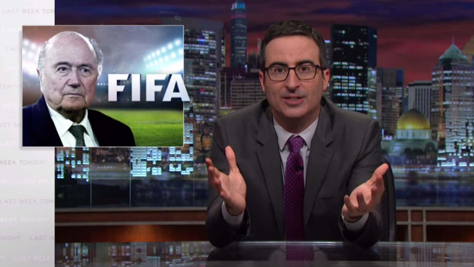 If only John Oliver were in charge of world soccer.