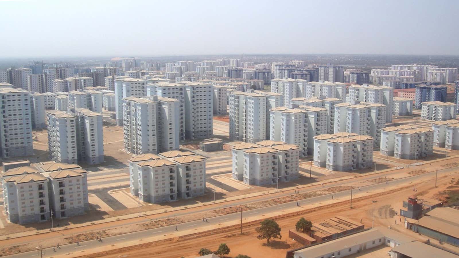 Kilamba New City in Luanda, Angola was developed by Chinese company CITIC and designed to accommodate 500,000 people.