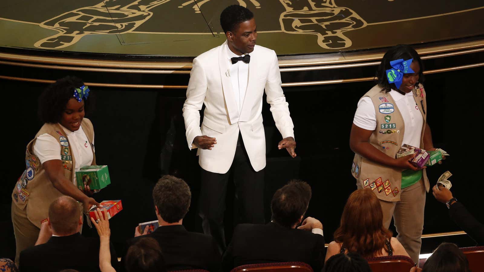 Remember that time that Girl Scouts sold cookies at the Oscars?