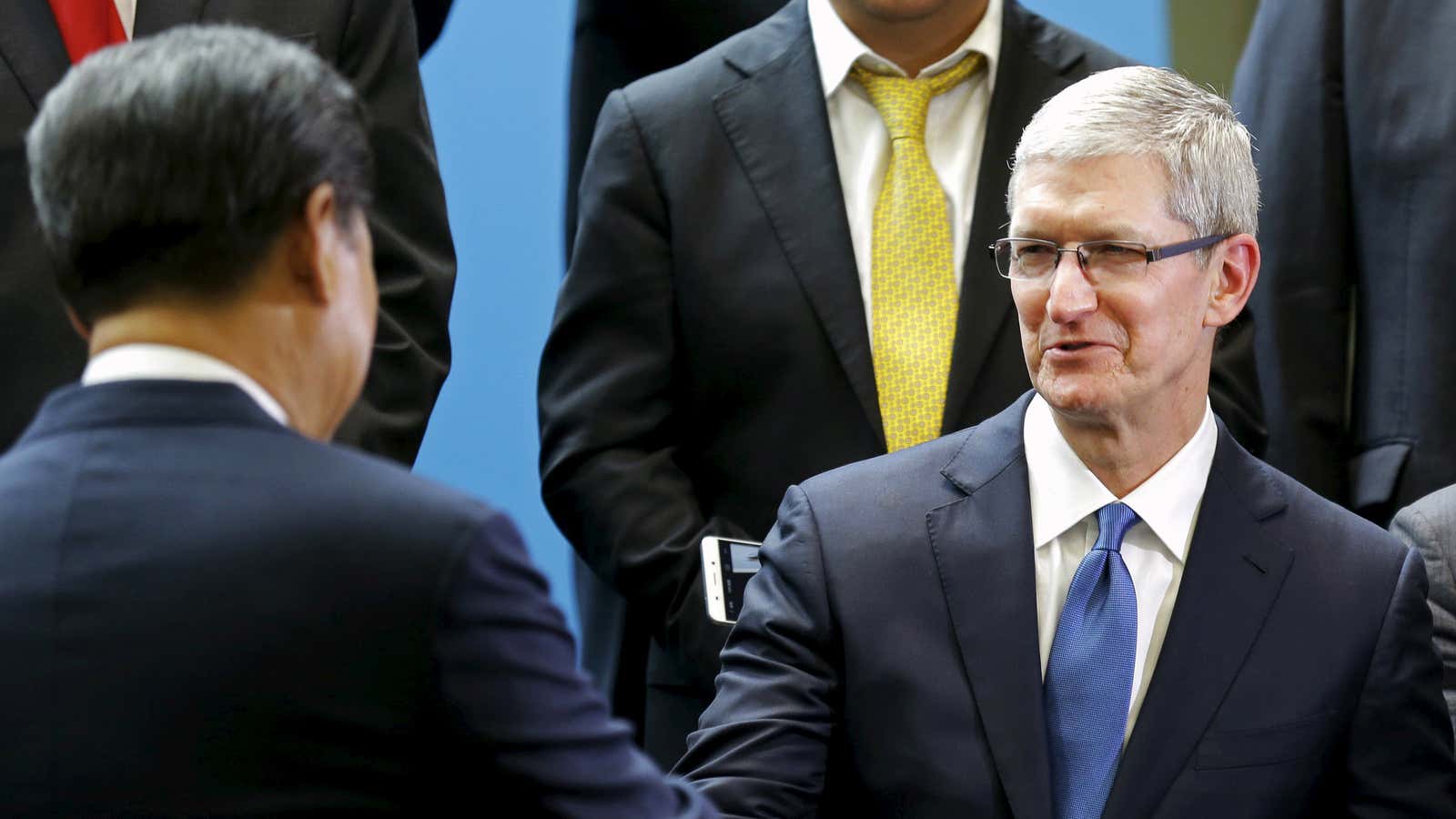 Tim Cook with Chinese president Xi Jinping