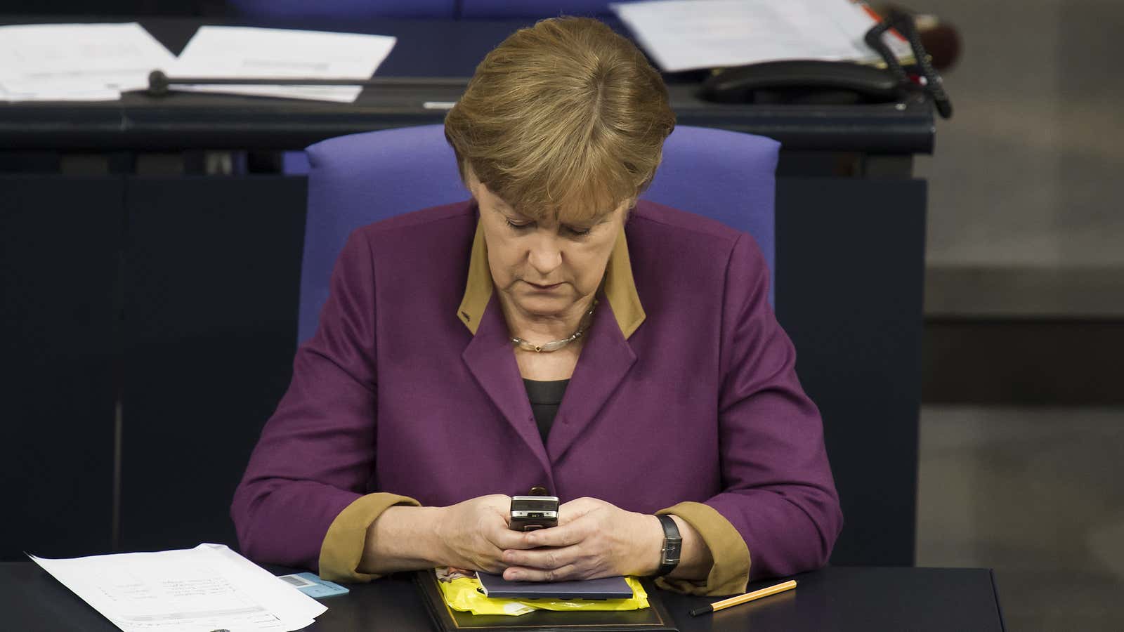 Angela Merkel likes to text, but doesn’t plan to tweet.