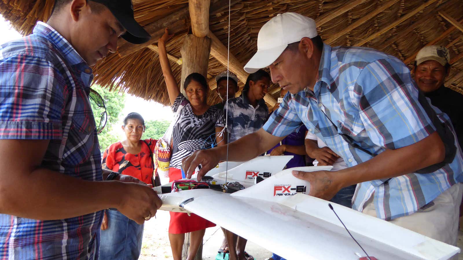 Members of Guyana’s Wapichan community built a drone to monitor illegal logging and pollution.