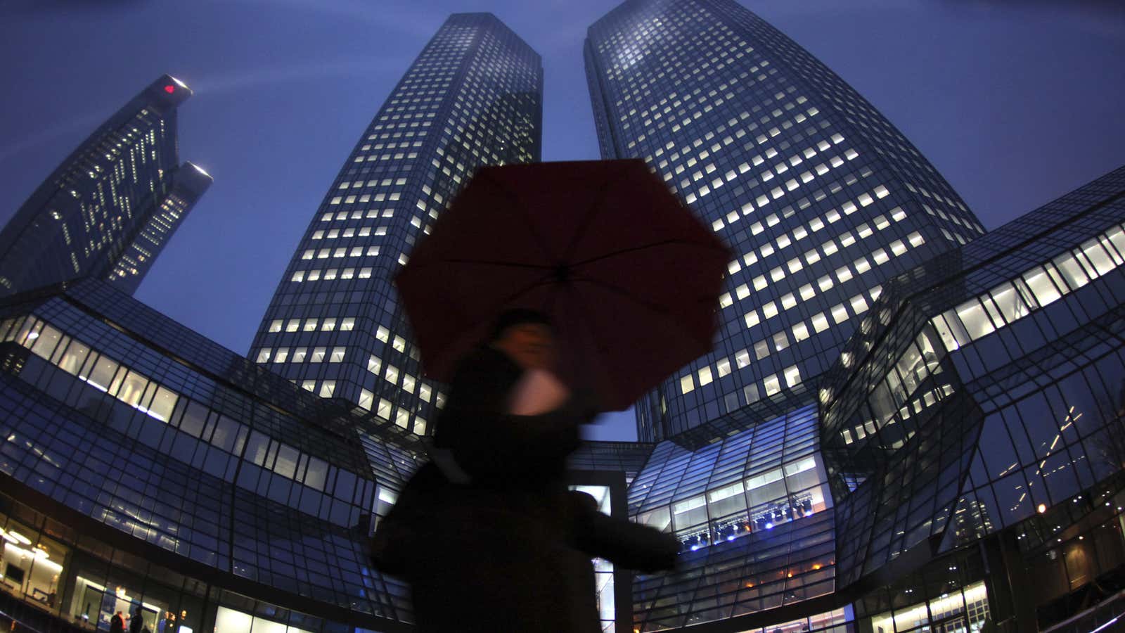 A gloomy day for Deutsche Bank.