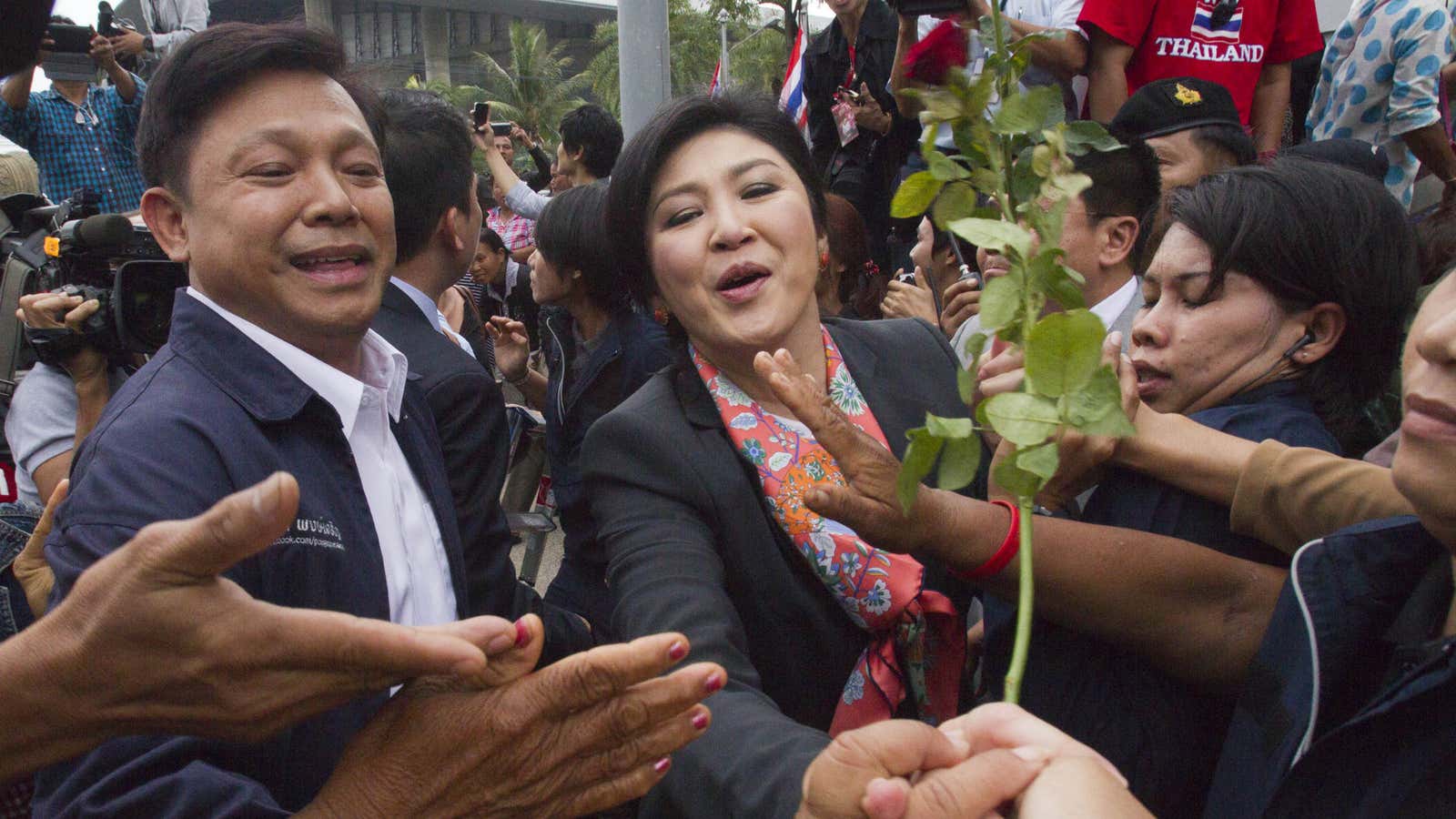 Yingluck, after the ruling.