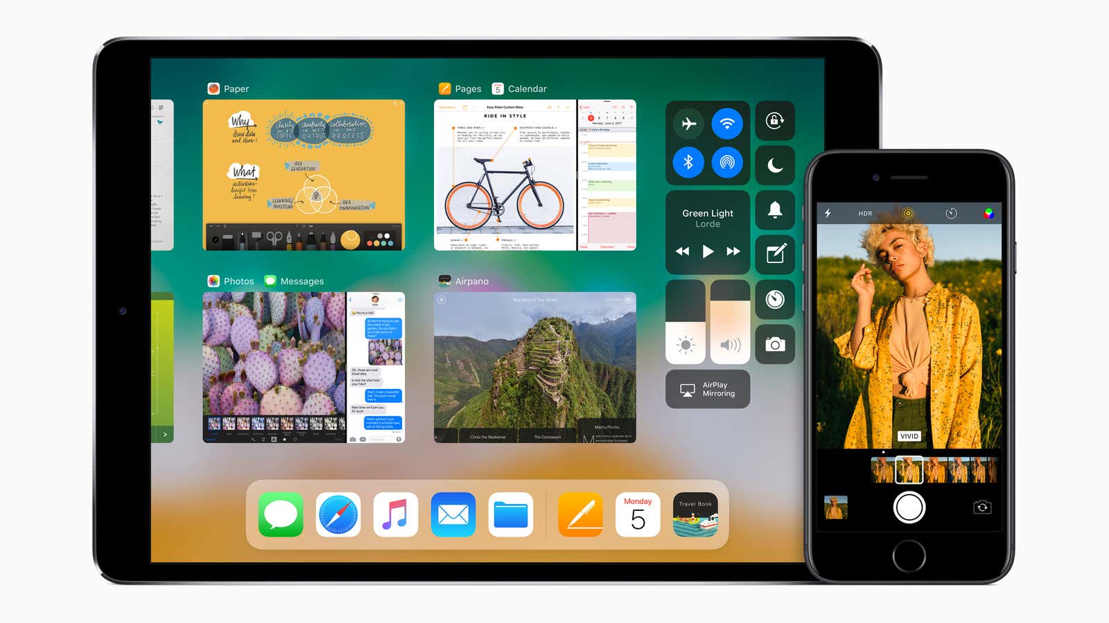 iOS 11 on an iPad and iPhone.