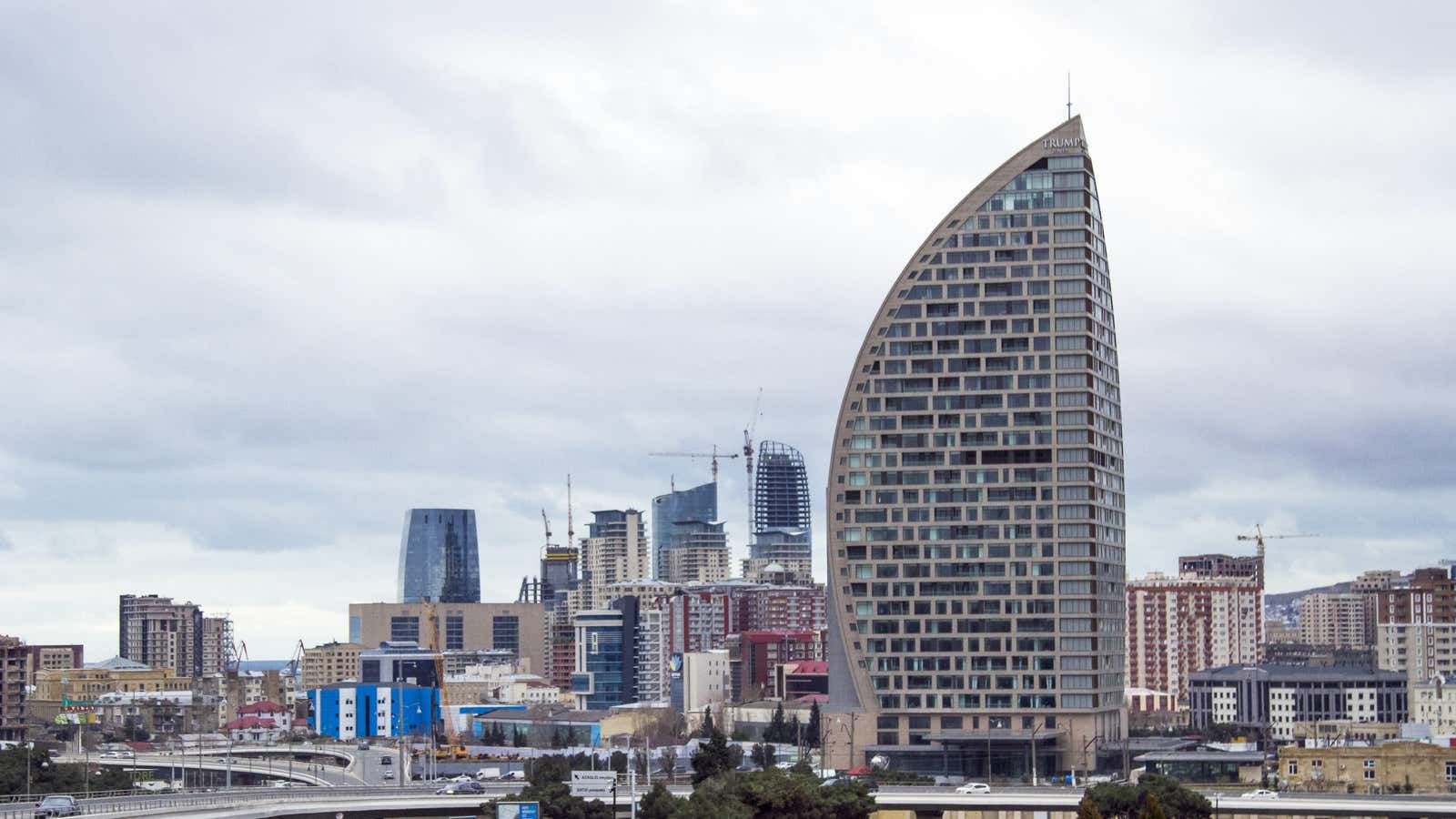 The Trump International Hotel, the highest building in Baku.