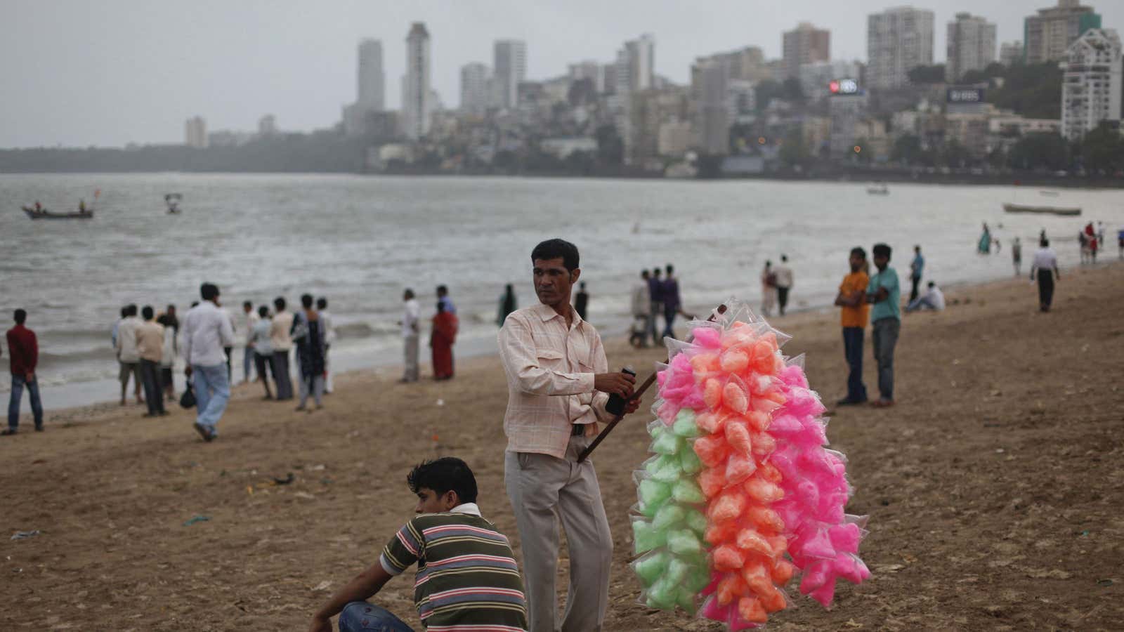 A lot of the voters in Mumbai just went to the beach instead.