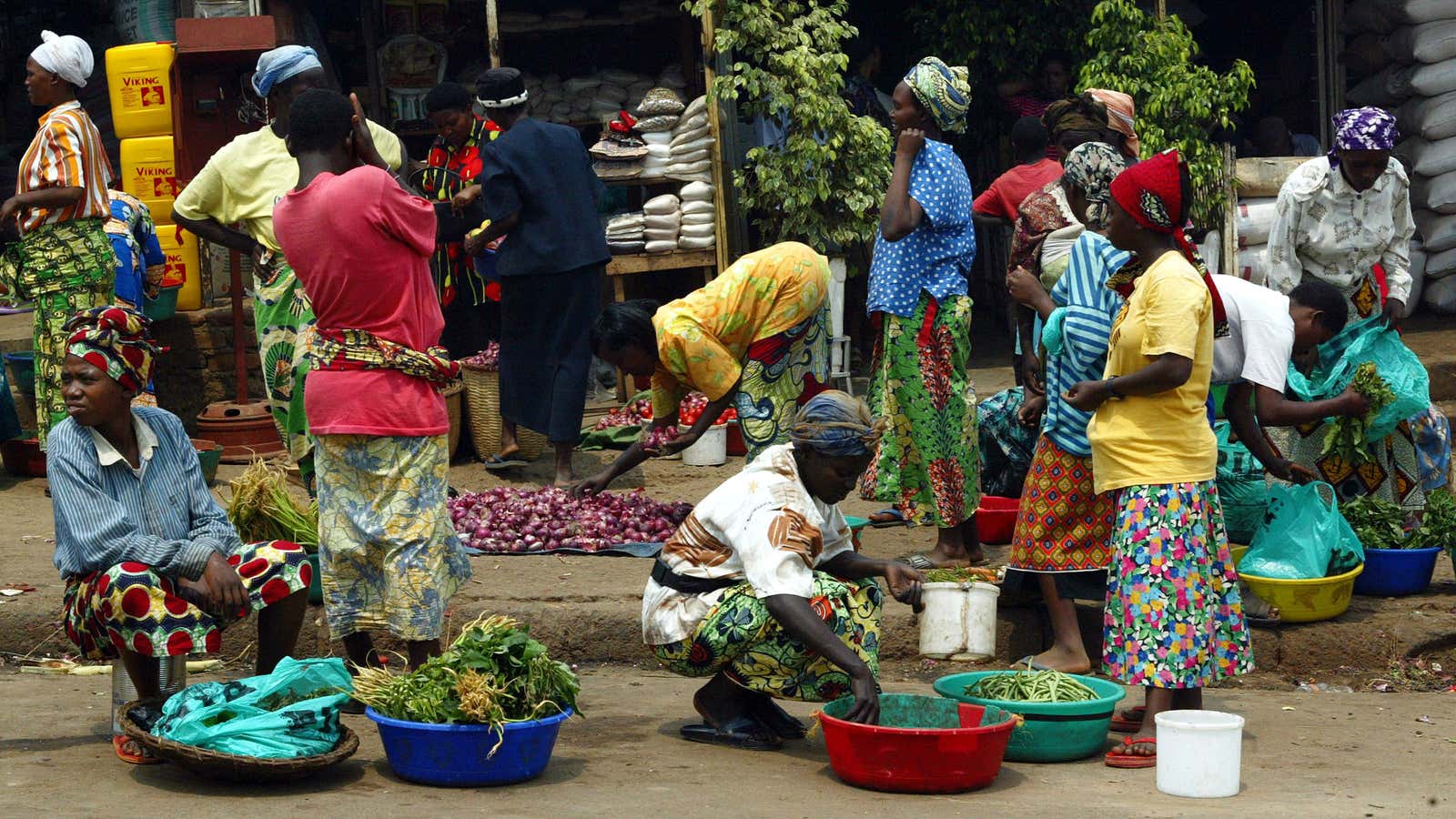 Rwandan market women in the capital Kigali,