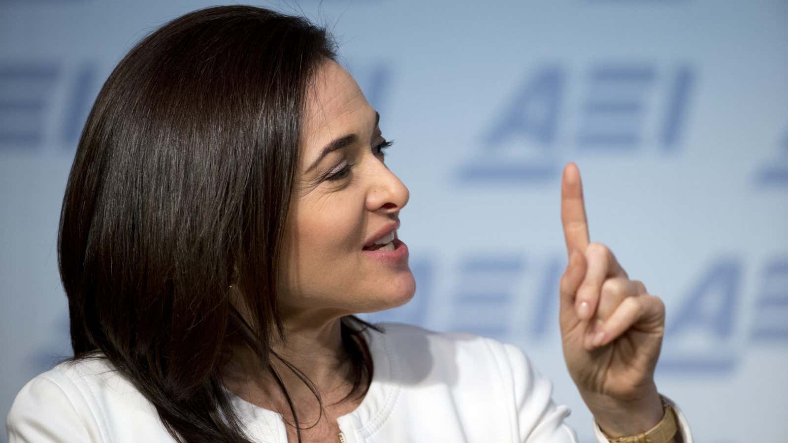 Sheryl Sandberg doesn’t want to hear your excuses.