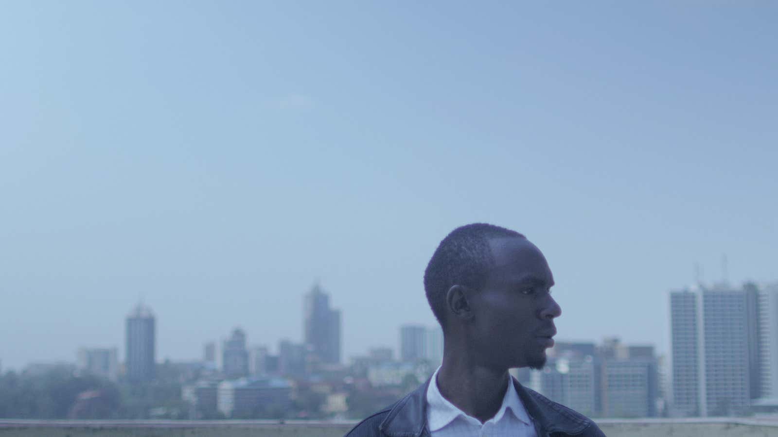 Ibrahim Muchemi as Detective Nick Salat in the  Kenyan web series “Tuko Macho.”