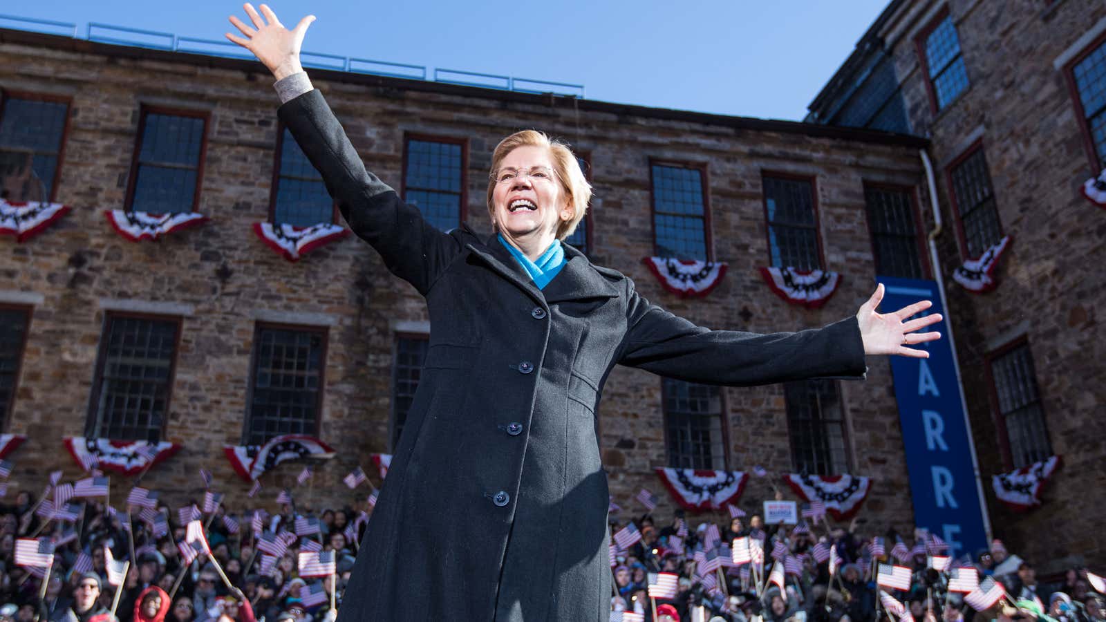 Elizabeth Warren  announces that she’s running for president in Feb. 2019.