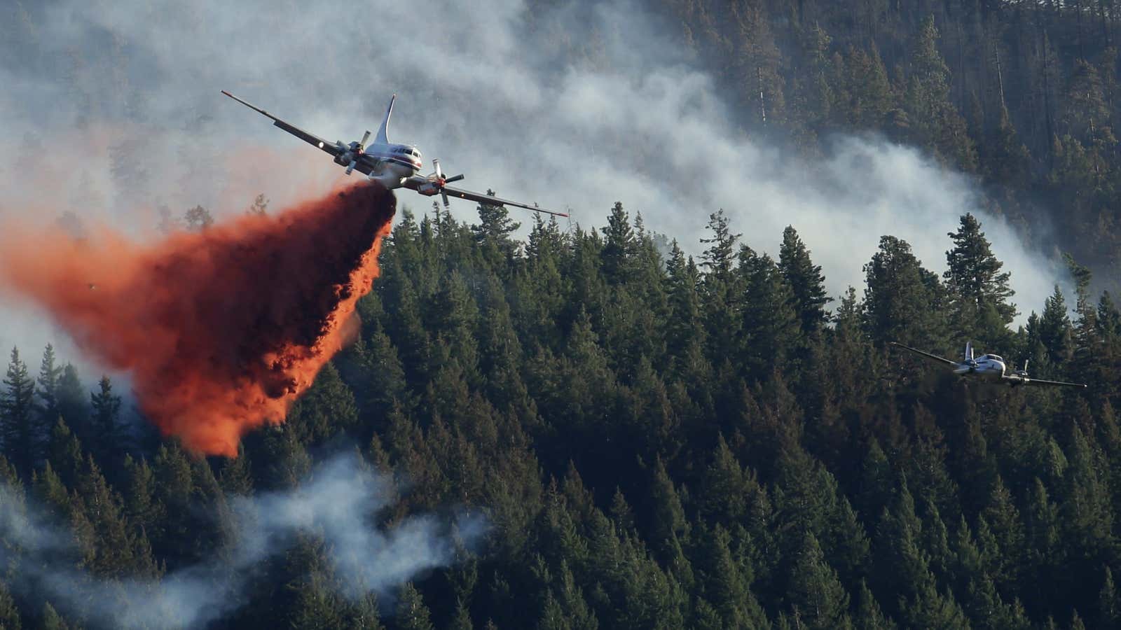 Even a small drone could interfere with a low-flying fire fighting plane.