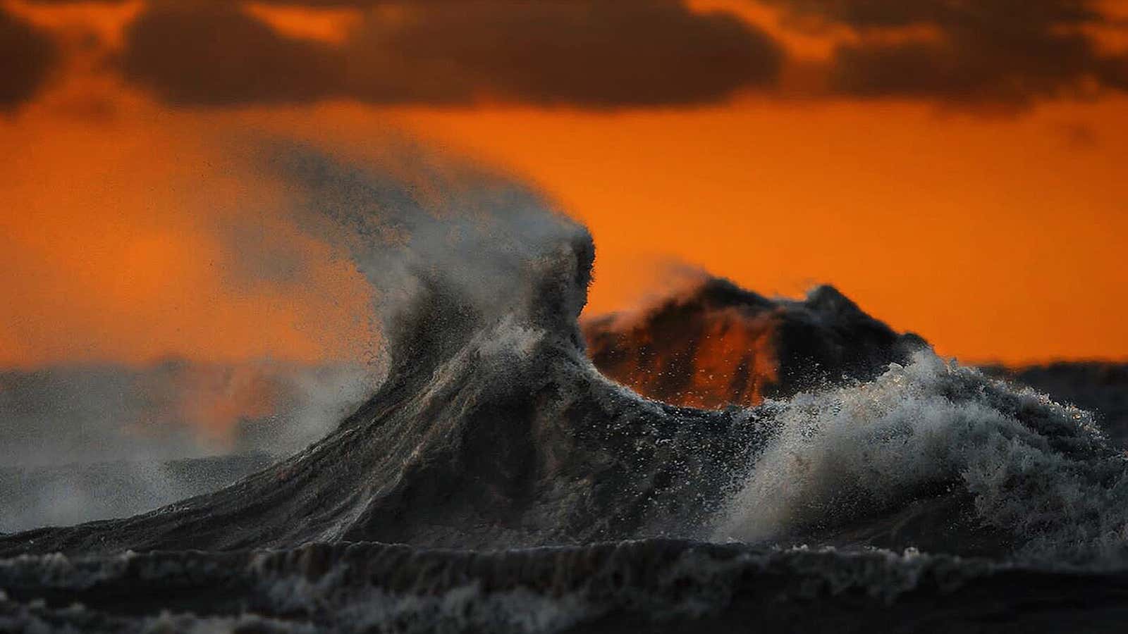 Photos: The massive, mountainous waves of Lake Erie