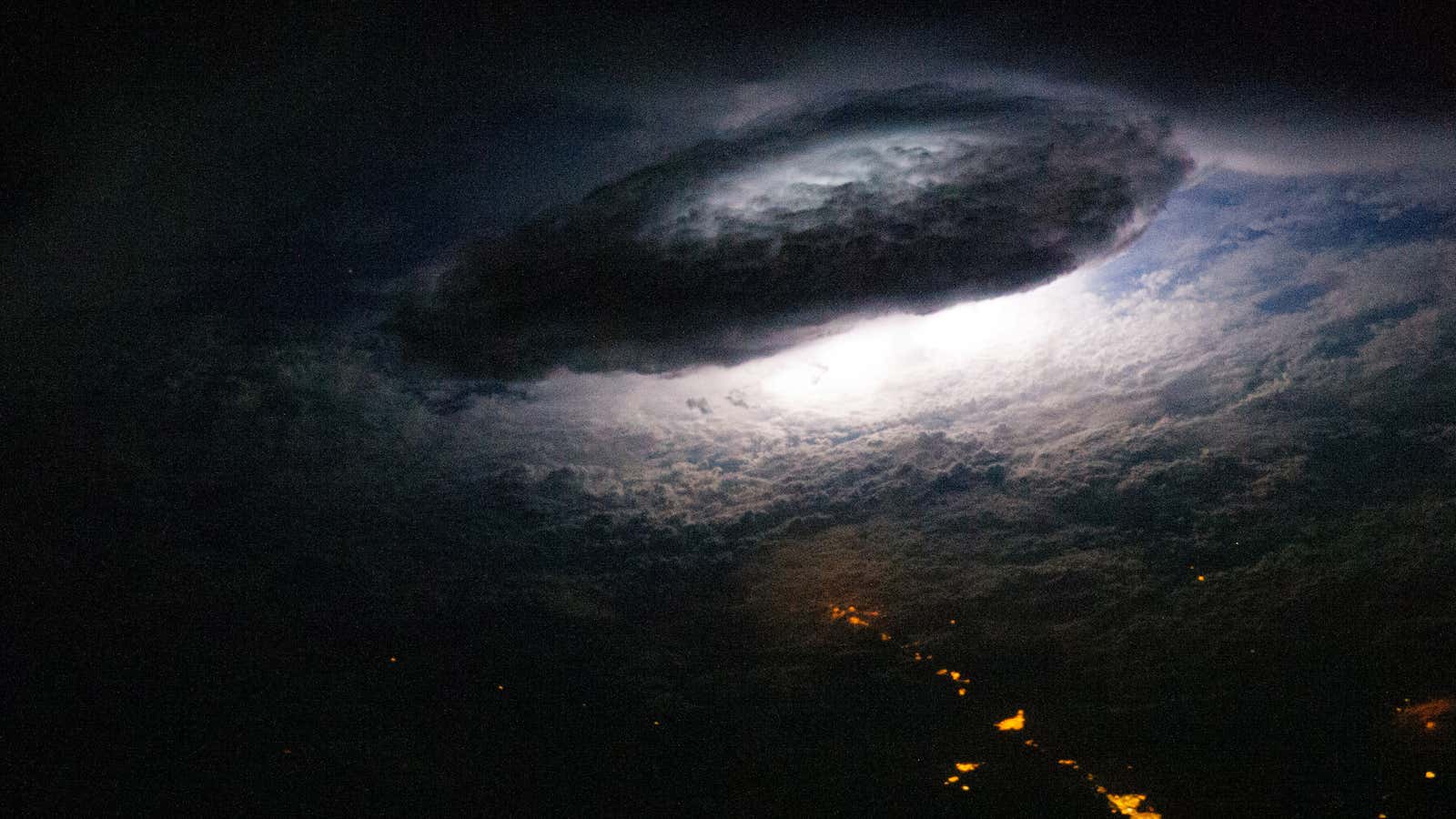 What lightning strikes look like from space