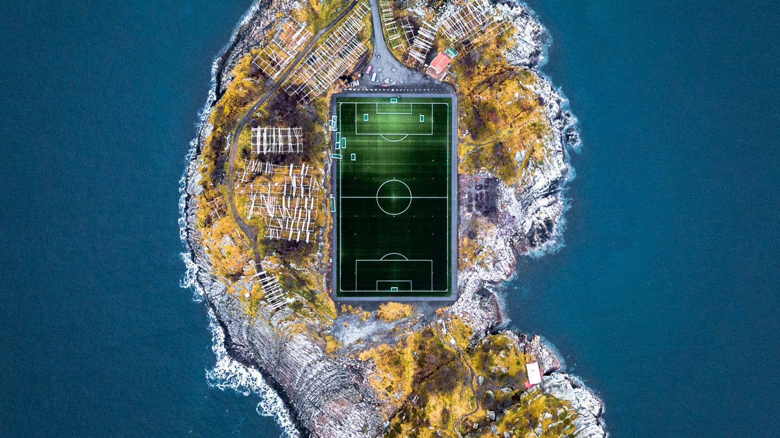 These award-winning drone photos contrast nature and humanity