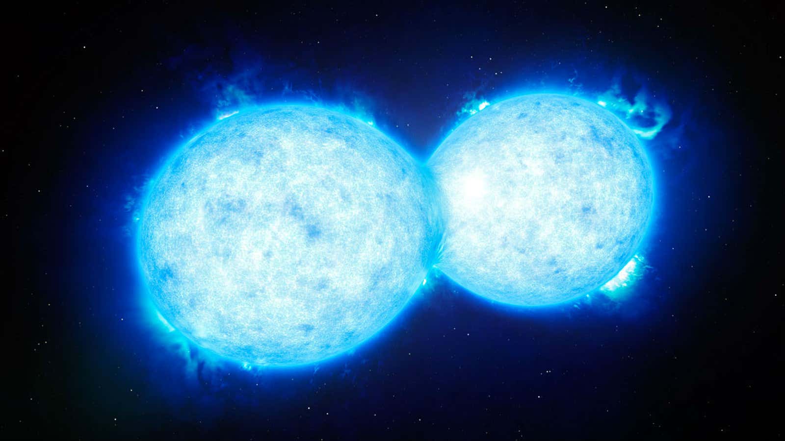 An artist’s impression of the two stars getting intimate.