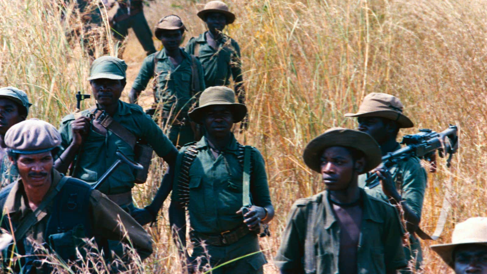 Troops during the Angolan civil war.