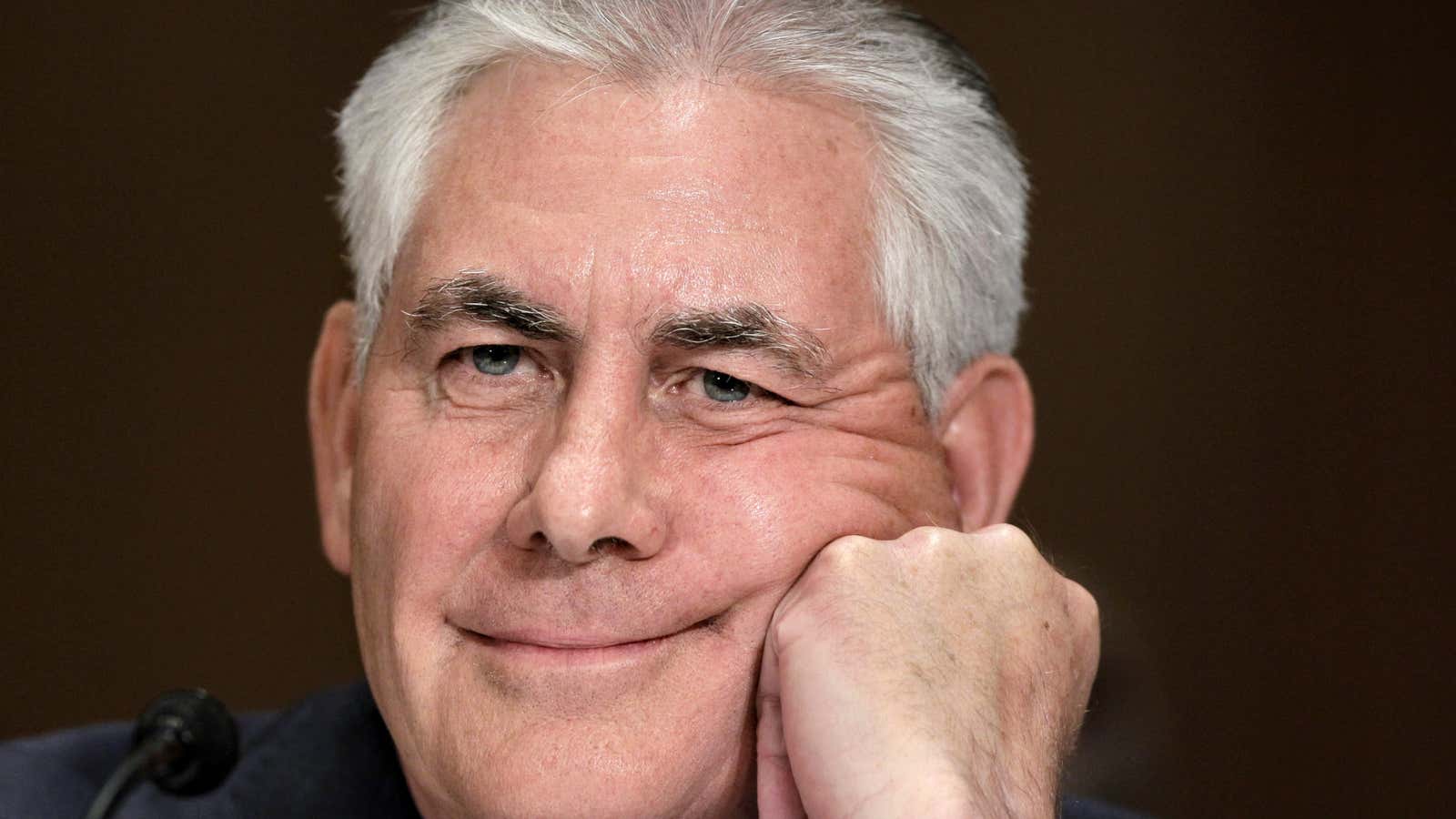 ExxonMobil’s Rex Tillerson thinks positive thoughts.