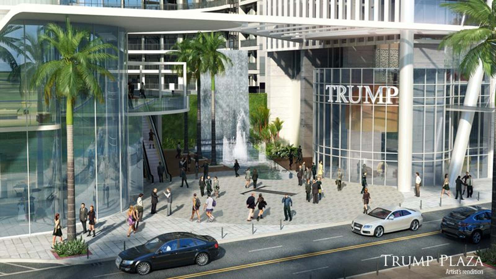 An artist’s rendition of the plaza at Trump Tower Manila.