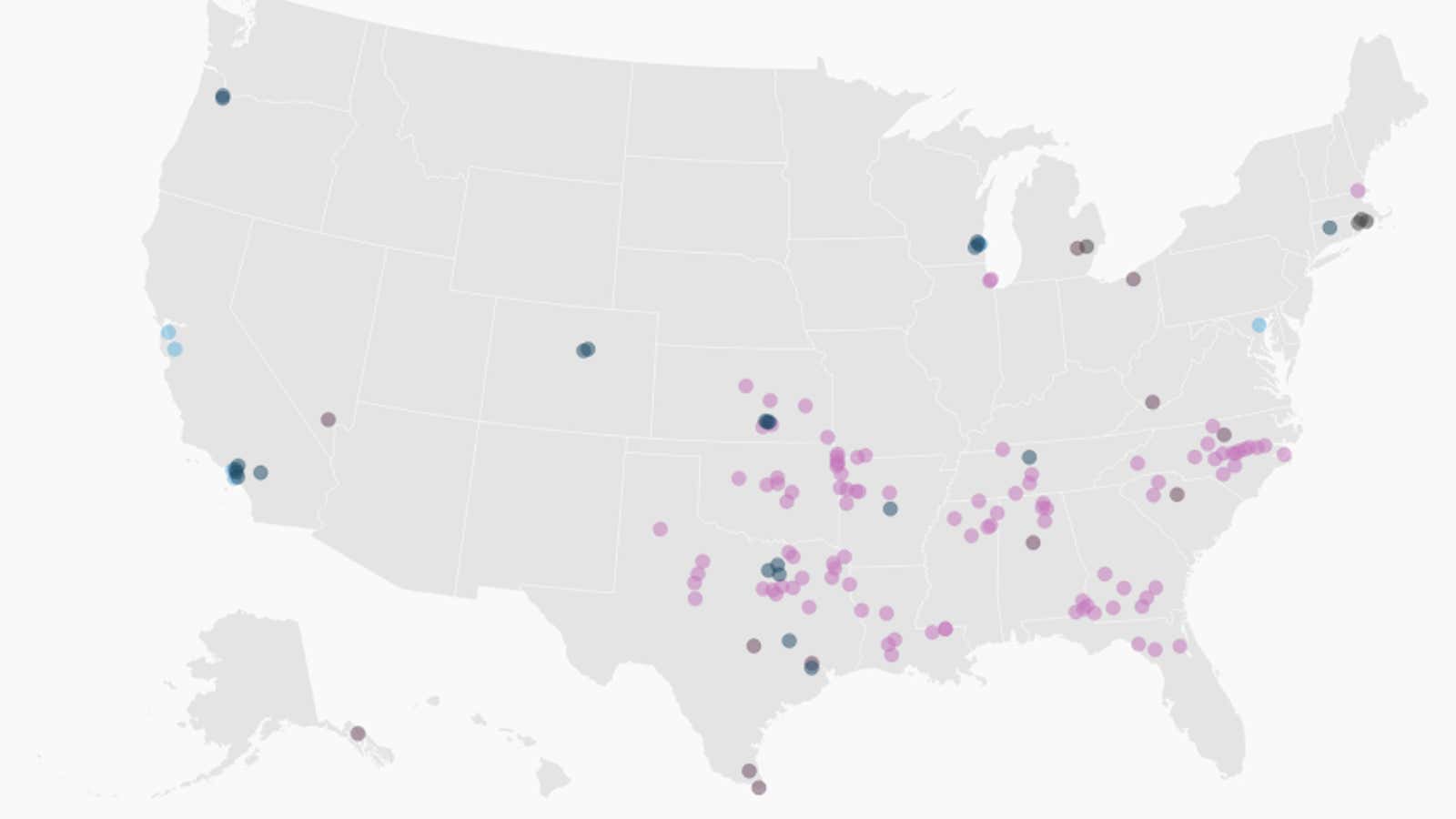 List and map of Walmart store closings in the US