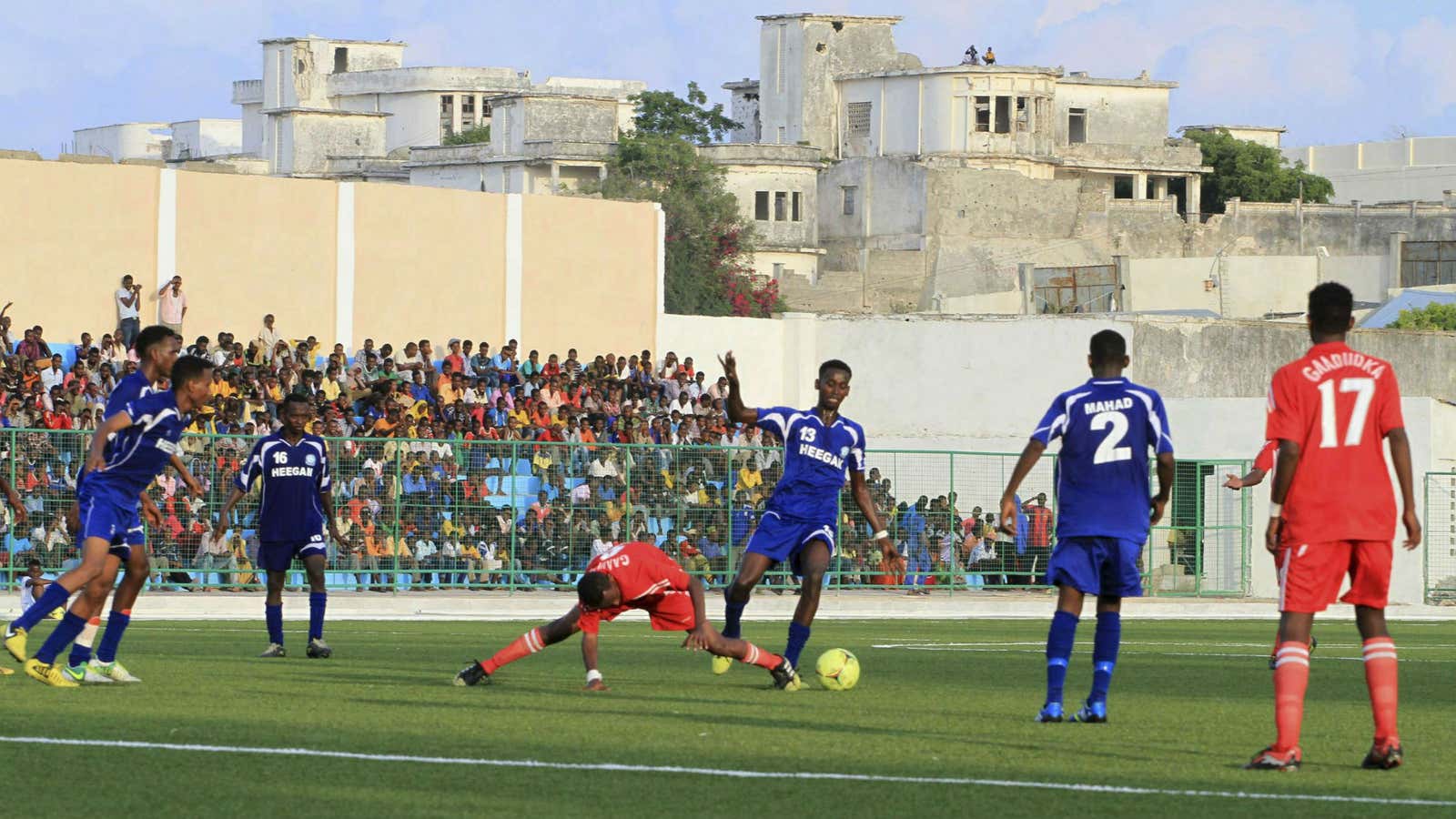 Mogadishu’s Banadir Stadium was rebuilt last year after being destroyed in 2009 during Al-Shabaab clashes with government forces.