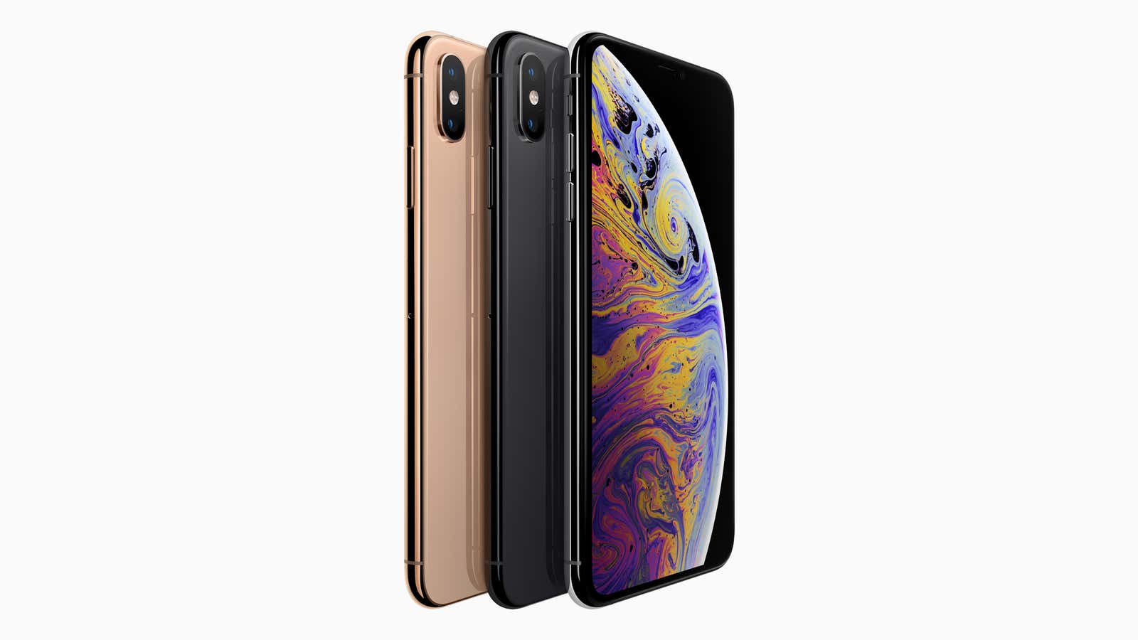 Apple’s new iPhone XS comes in three metallic shades.