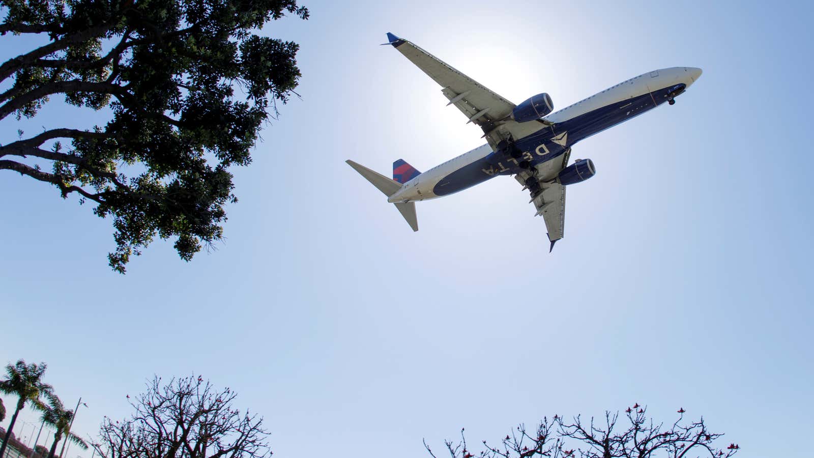A Delta Airlines passenger jet approaches to land at LAX during the outbreak of the coronavirus disease (COVID-19) in Los Angeles, California, U.S., April 7, 2021.