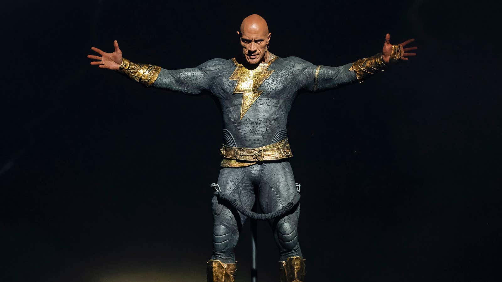  Dwayne “The Rock” as Black Adam at  San Diego Comic Con in July. 