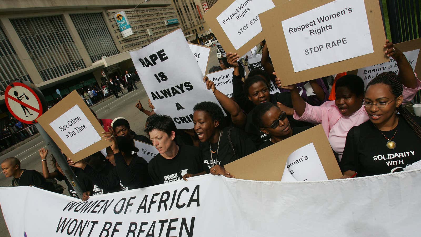 Women’s rights activists against gender violence in South Africa