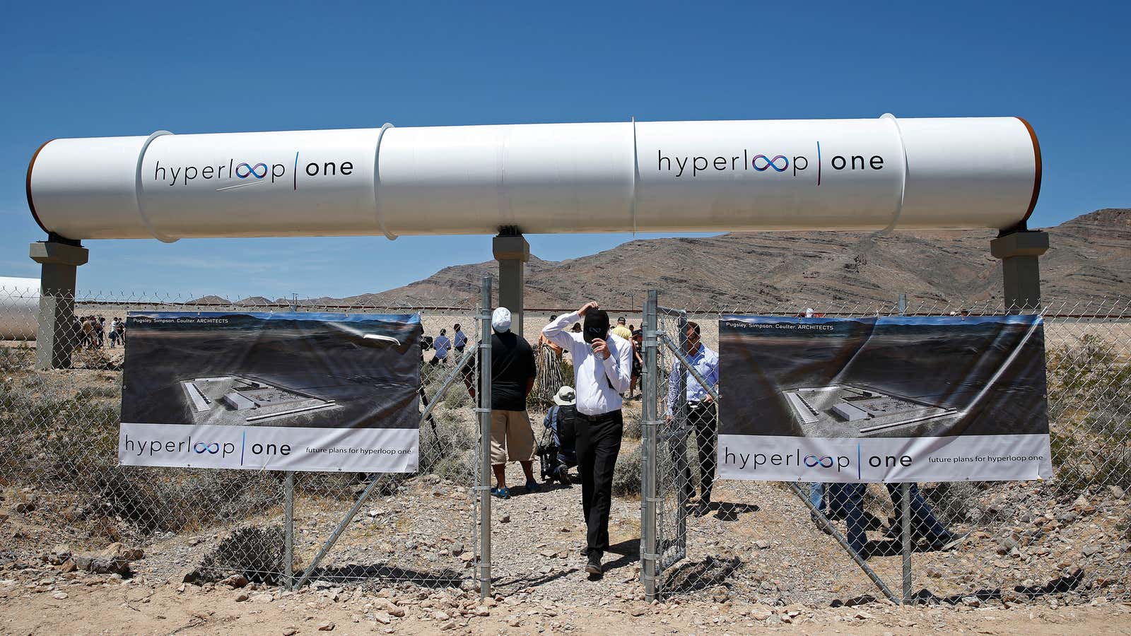 Virgin Hyperloop One’s facility just north of Las Vegas.