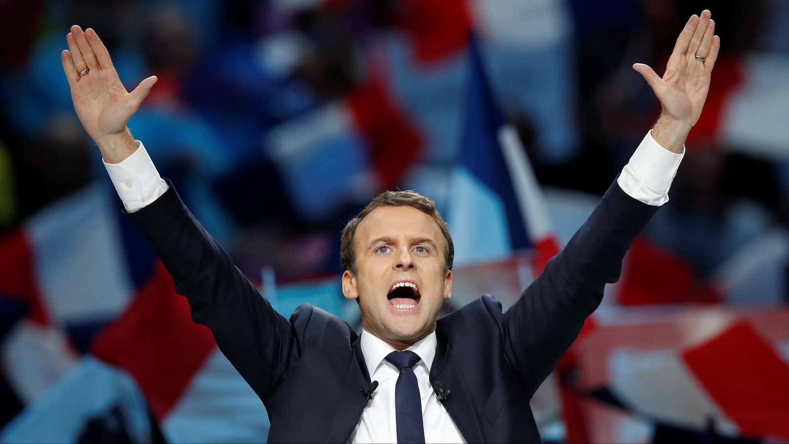 Macron winning hearts—again.
