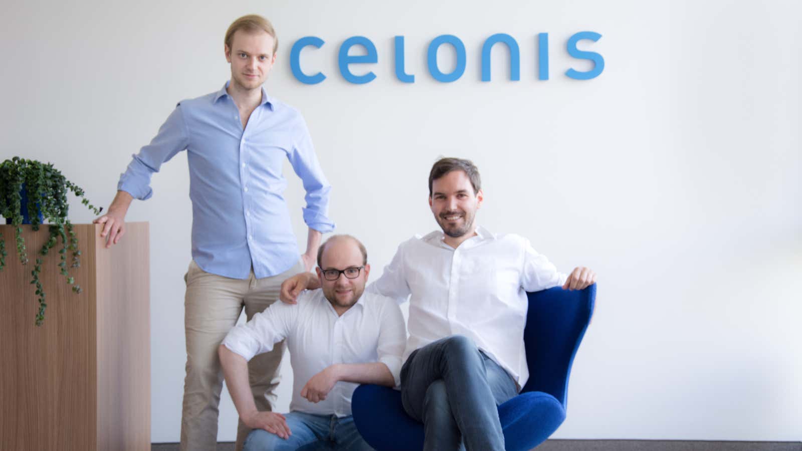 Celonis founders Alexander Rinke, Bastian Nominacher, and Martin Klenk