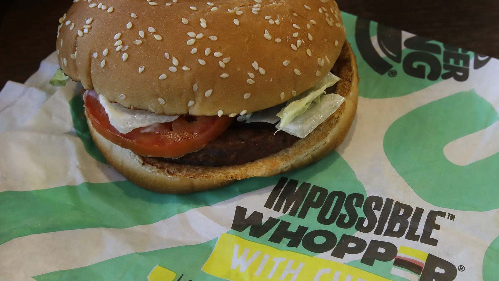 The plant-based Impossible Burger is now on menu boards at Burger King.