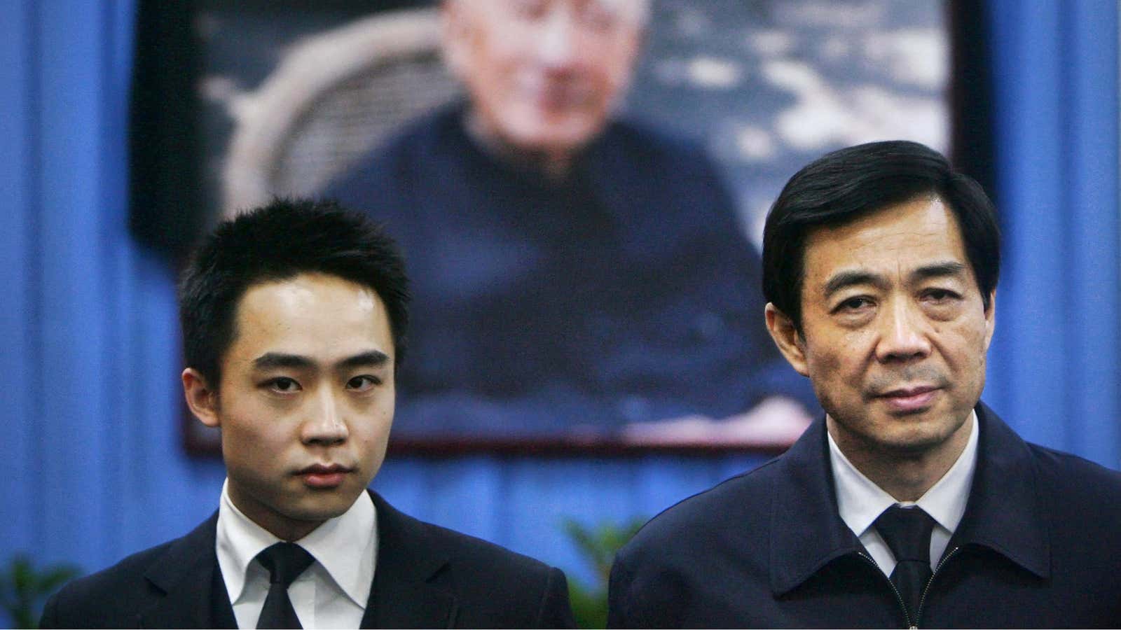 Bo Guagua and Bo Xilai in happier times.