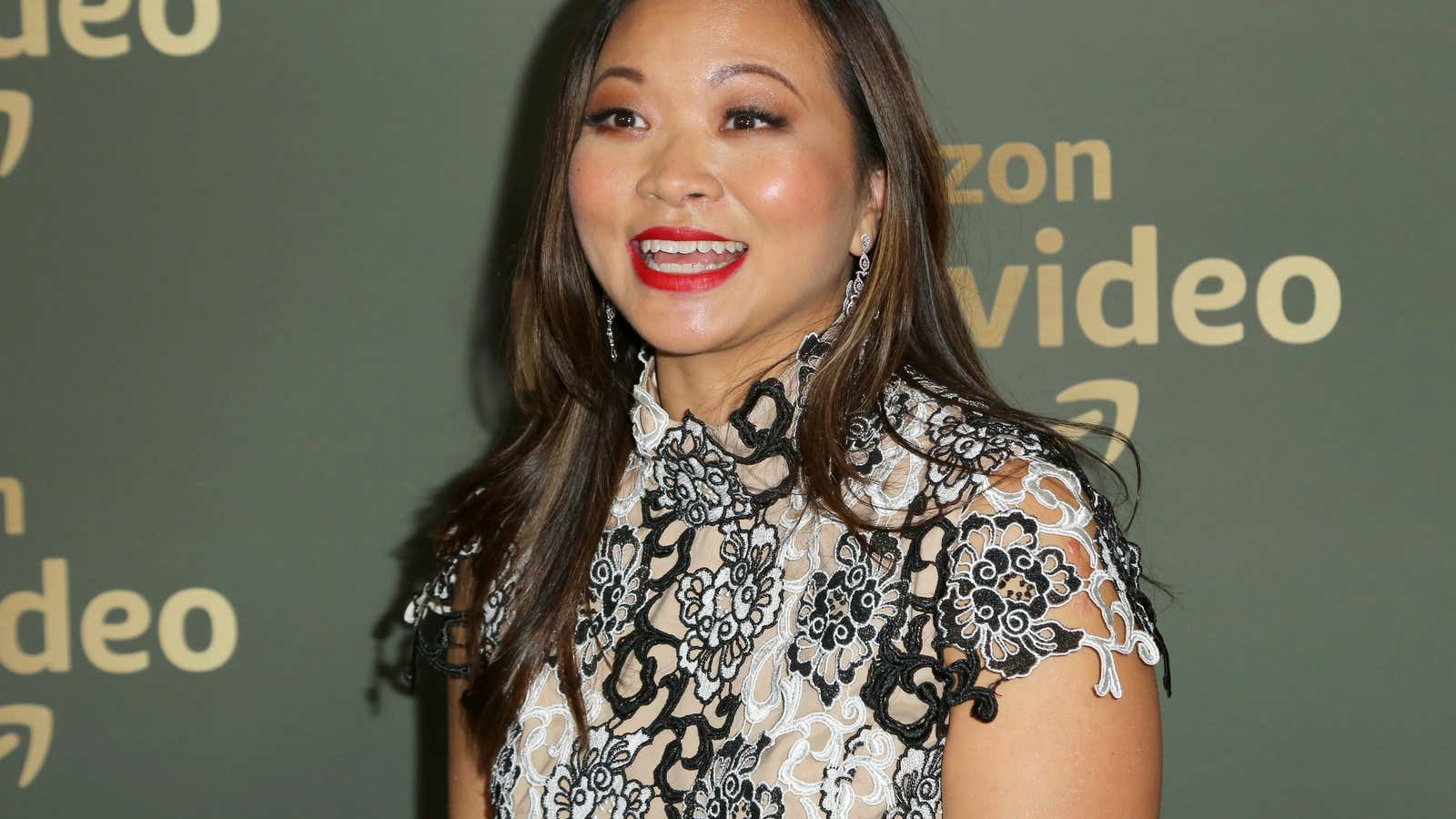 Adele Lim arrives at the Amazon Golden Globes afterparty.