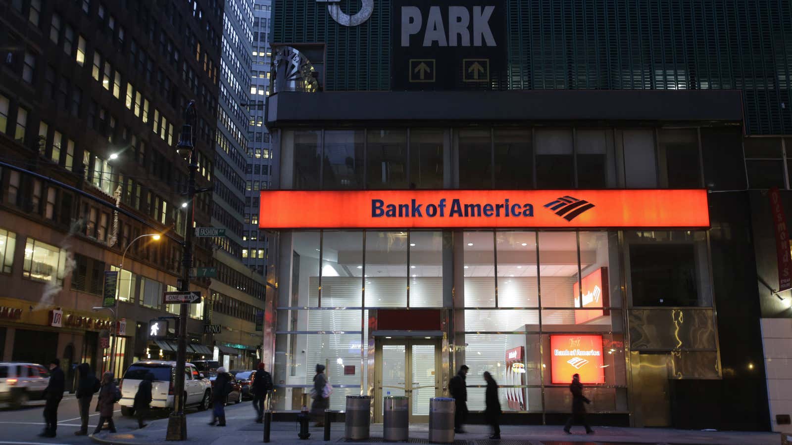 Dark days at Bank of America.